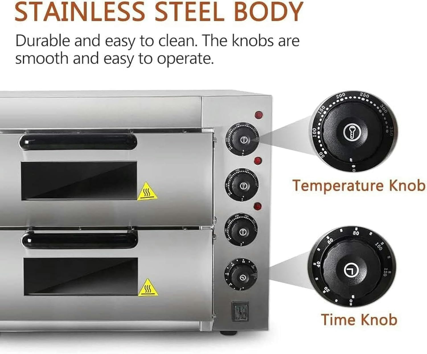 Commercial Double Bake Electric Oven, Professional Oven Toaster with Timer Bread Maker, Kitchen Bakery Food Processor