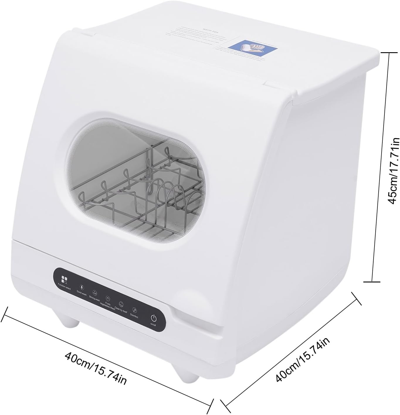 Countertop Dishwasher 1200W Portable Countertop Dishwasher 5 Washing Programs 360° Spray Automatic Dishwasher Portable Dishwasher with 5-Liter Water Tank Automatic Drainage Dishwasher