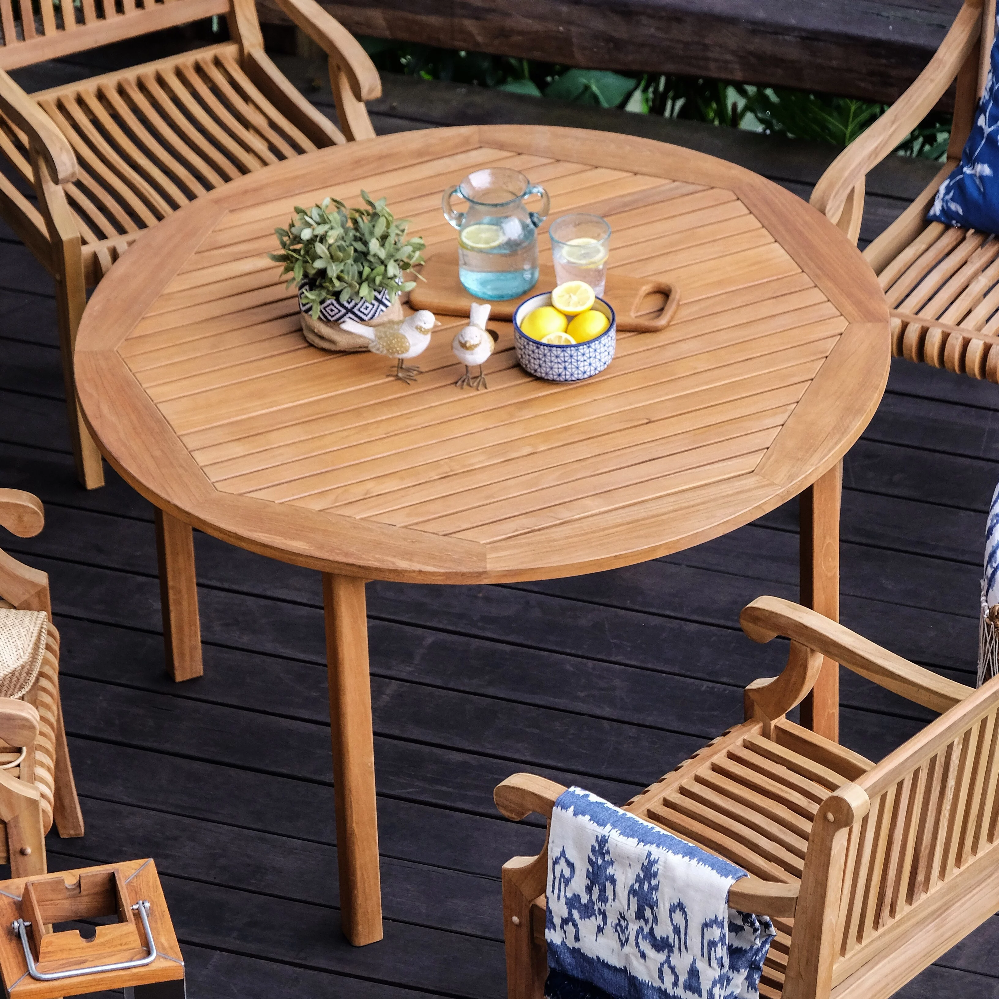 Cambridge Casual  Chara 5-piece Teak Patio Dining Set with Cushion