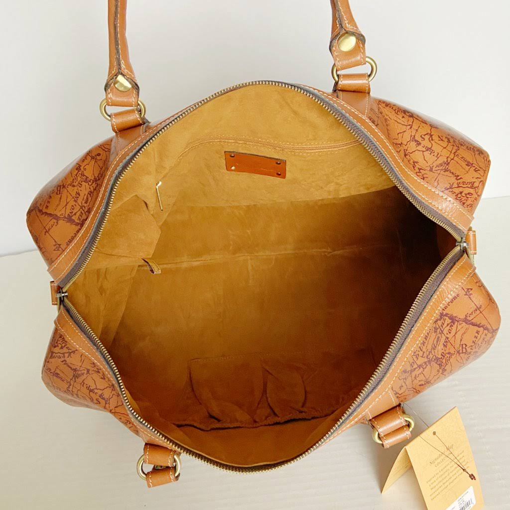 Patricia Nash Milano Leather Weekender - Map