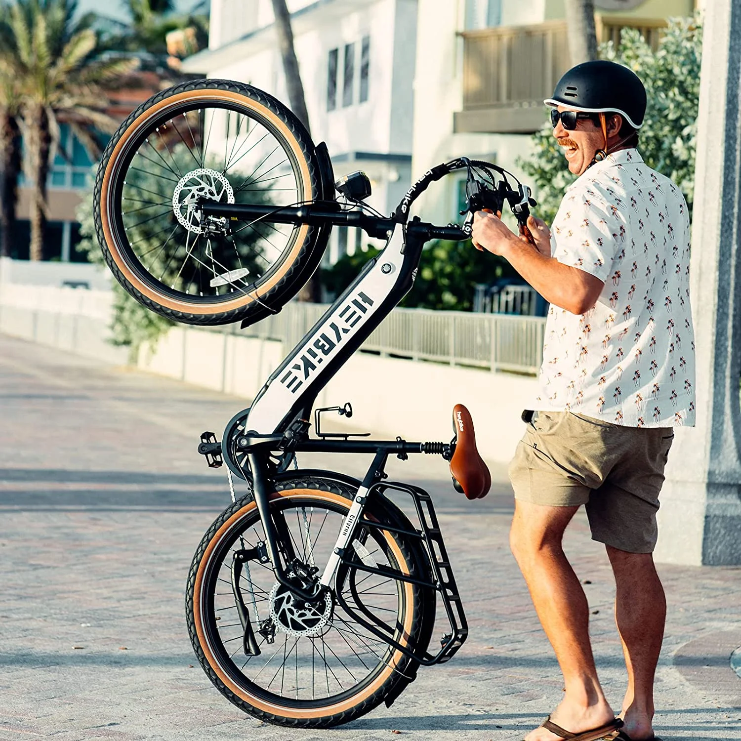 Heybike Cityrun 500W Electric Bike for Adults, 26" Electric Hybrid Bicycle City Ebike with 48V 15Ah Removable Battery, Step-Thru Electric Commuter Bike with APP Control, Black