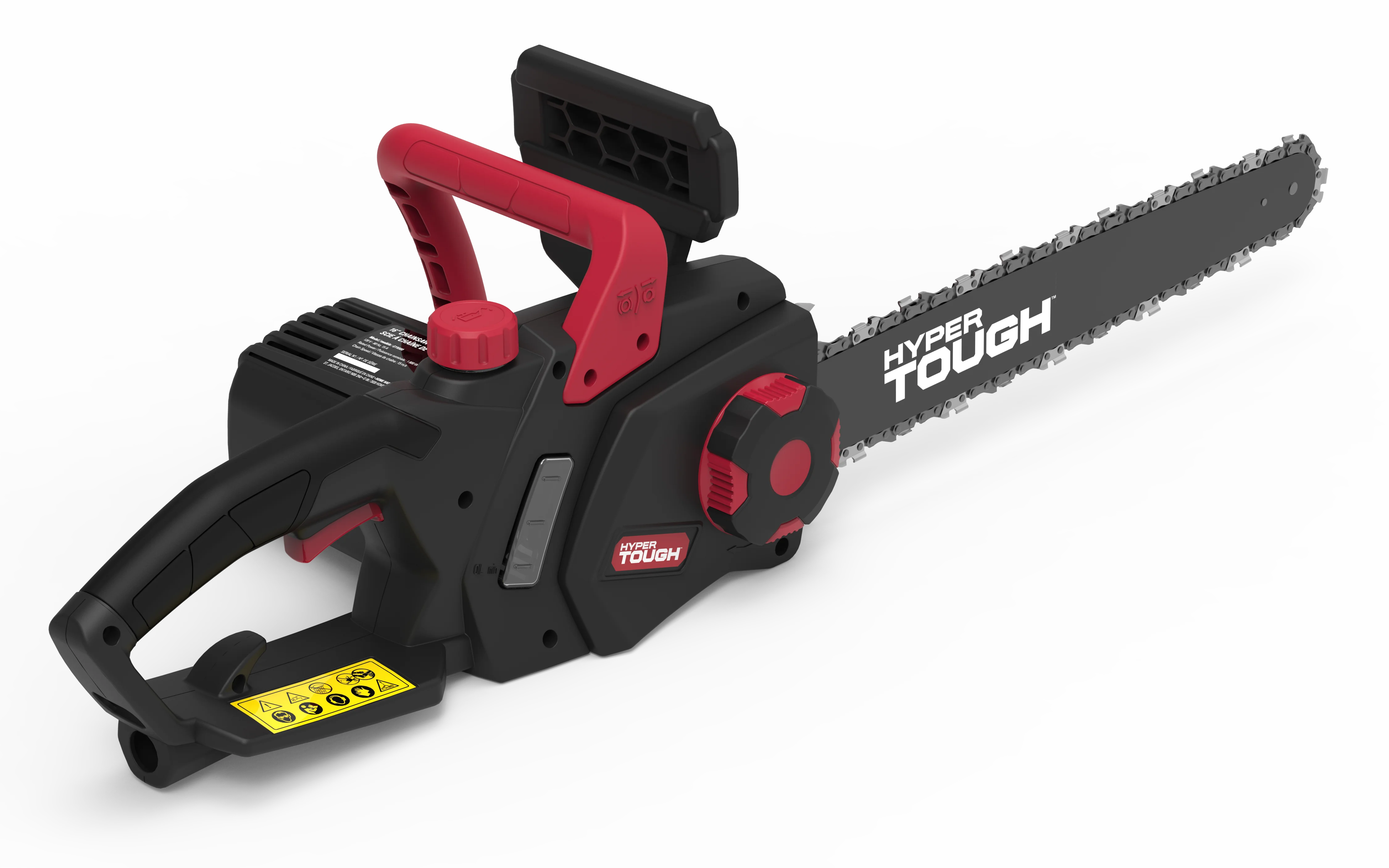 Hyper Tough 16-Inch Electric Chainsaw, 15-Amp Motor with Automatic Oiler, Tool-less Chain Tension, Metal Bucking Spikes included