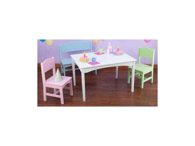 Kidkraft Nantucket Pastel Table with Bench and 2 Chairs