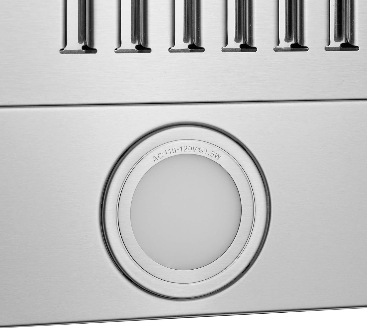 AKDY 30" Wall Mount Range Hood in Stainless Steel with LEDs, Push Control and Carbon Filters