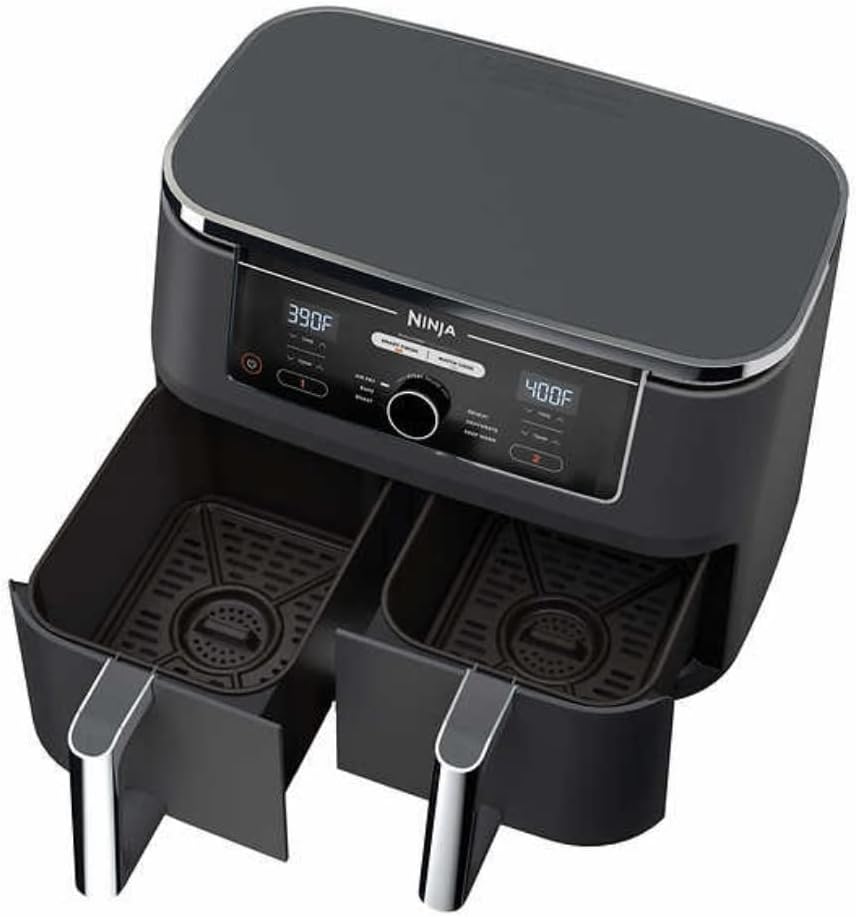 Ninja Foodi 6in1 10qt. XL 2Basket Air Fryer with DualZone Technology. AD350CO. Basket Air Fryer with 2 Independent Frying Baskets, Match Cook & Smart Finish to Roast, Broil, Dehydrate & More for