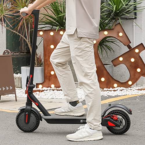 MoNiBloom E-Scooter Electric Kick Scooter w/LED Display and Bluetooth APP, Portable Folding Commuting Scooter for Adults & Teens