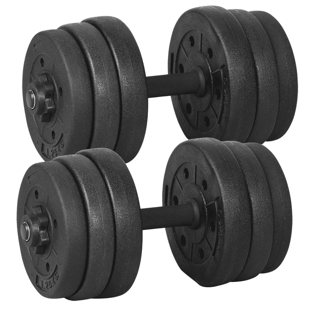 Yaheetech 66LB Adjustable Dumbbell Weight Set Home Training Dumbbell Pair Lifting Black