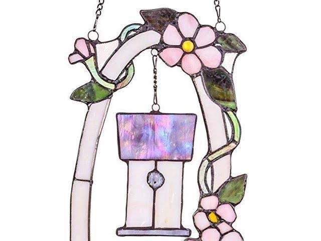 River of Goods Stained Glass Tropical Birds Window Panel