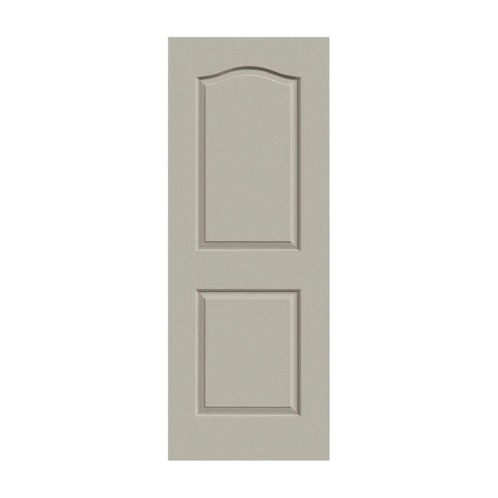 JELD-WEN 32 in. x 80 in. Camden Desert Sand Painted Textured Solid Core Molded Composite MDF Interior Door Slab