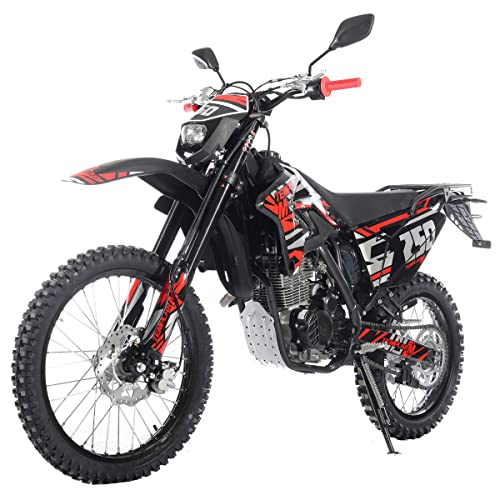 X-PRO Templar M 250cc Dirt Bike with Zongshen Engine 5 Speed Pit Bikes Adult Pitbike, Big 21"/18" Wheels! (Black)