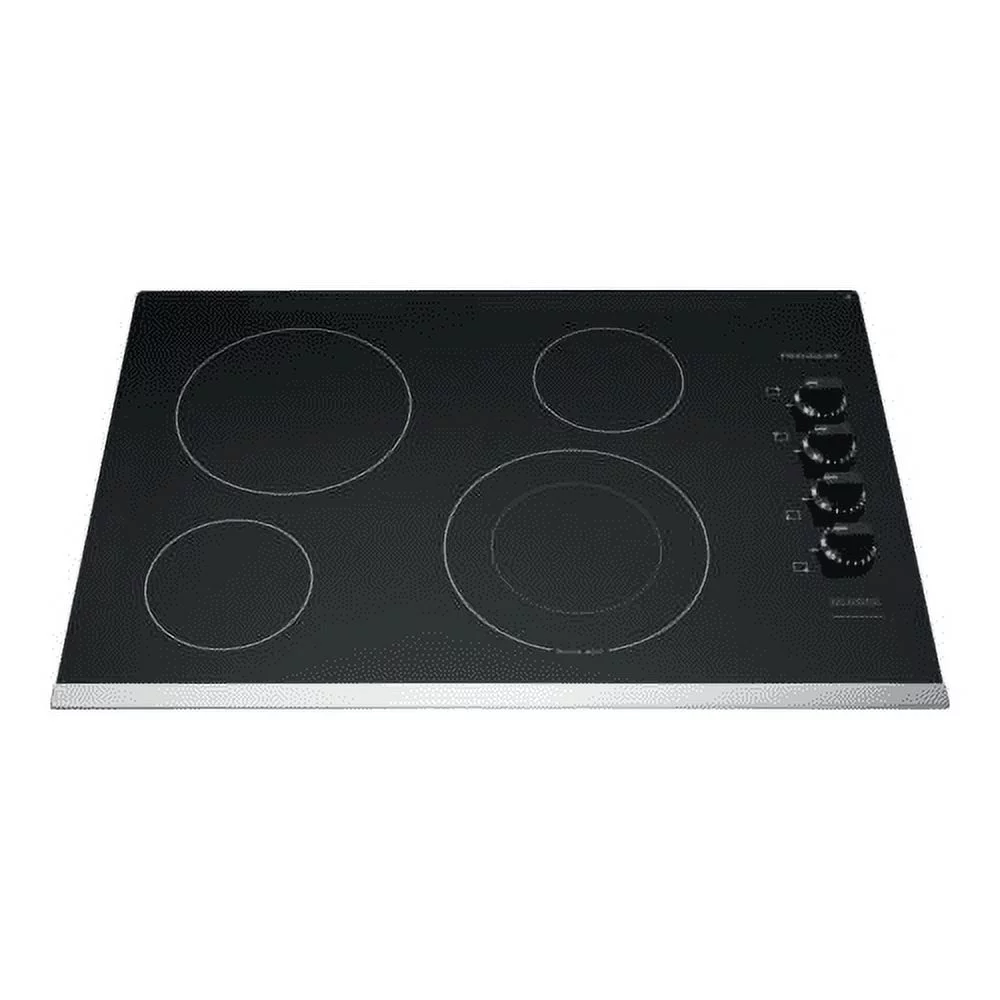 Frigidaire FFEC3025US Electric Cooktop, 30", Stainless Steel, 4 Element Burners, Ceramic Glass Surface, 3000W Quick Boil Element, Expandable Element, Hot Surface Indicator