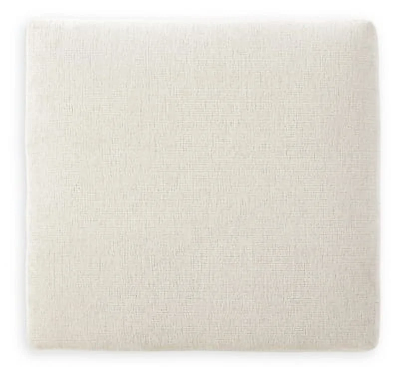 Signature Design by Ashley Contemporary Cambri Ottoman With Storage Chenille Snow