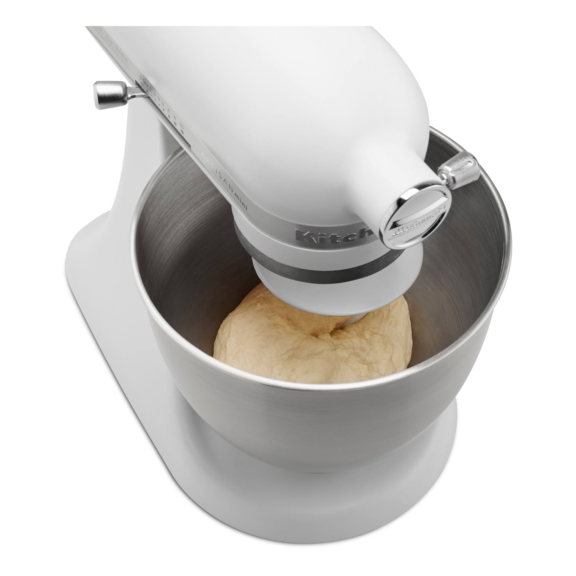 KitchenAid Artisan Mini 3.5 Quart Tilt-Head Stand Mixer, White Matte, Refurbished (RKSM33XXFW)