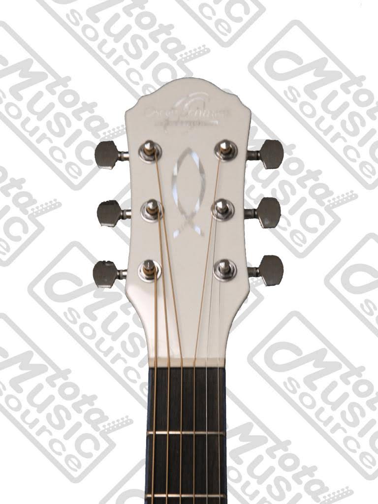 Oscar Schmidt OG2CE-WH Dreadnought Acoustic/Electric Guitar, White