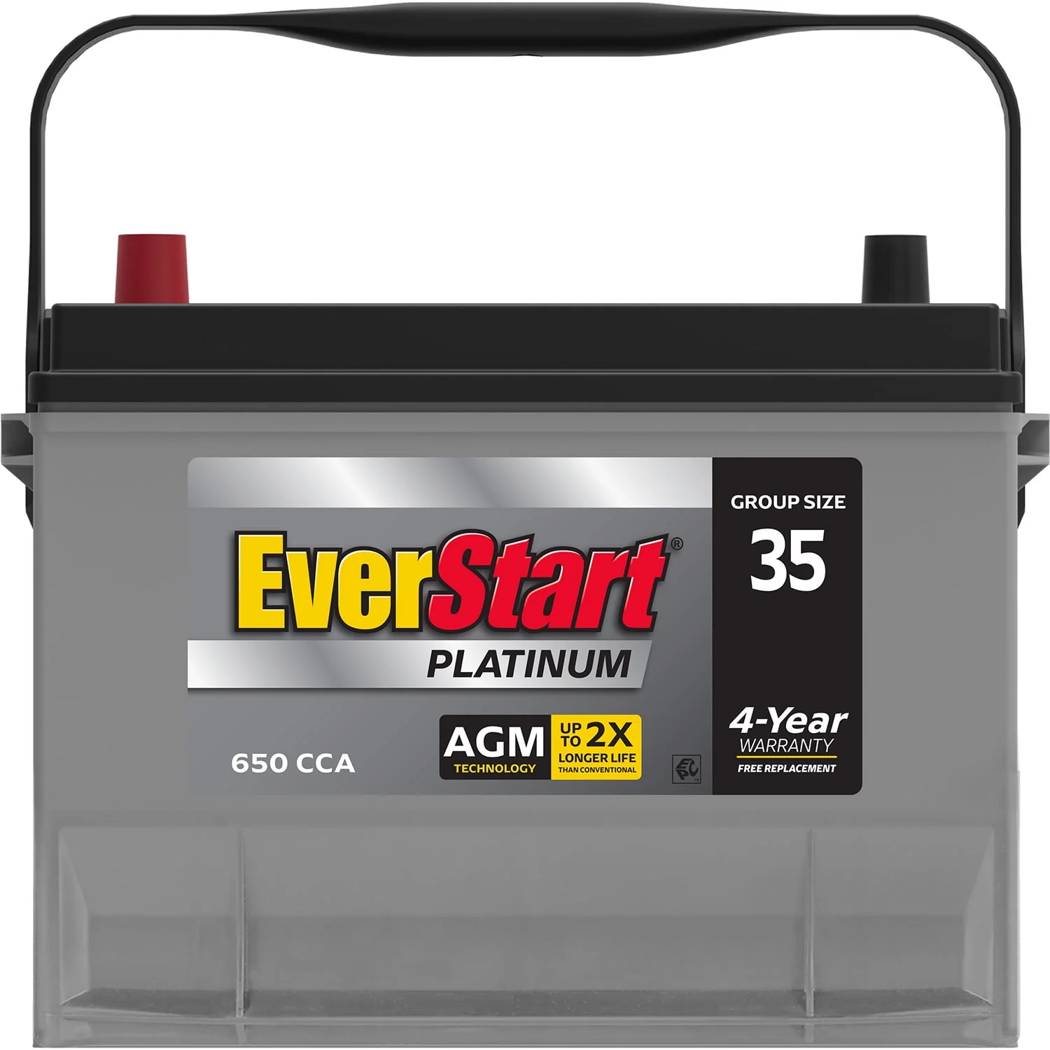 EverStart Platinum AGM Automotive Battery, Group Size 35 12 Volt, 650 CCA