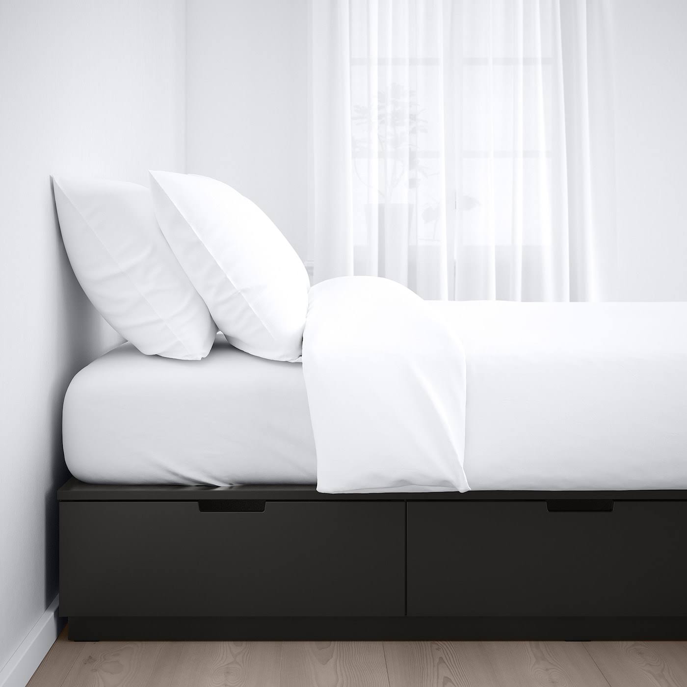 IKEA - NORDLI Bed Frame with Storage, Anthracite, King