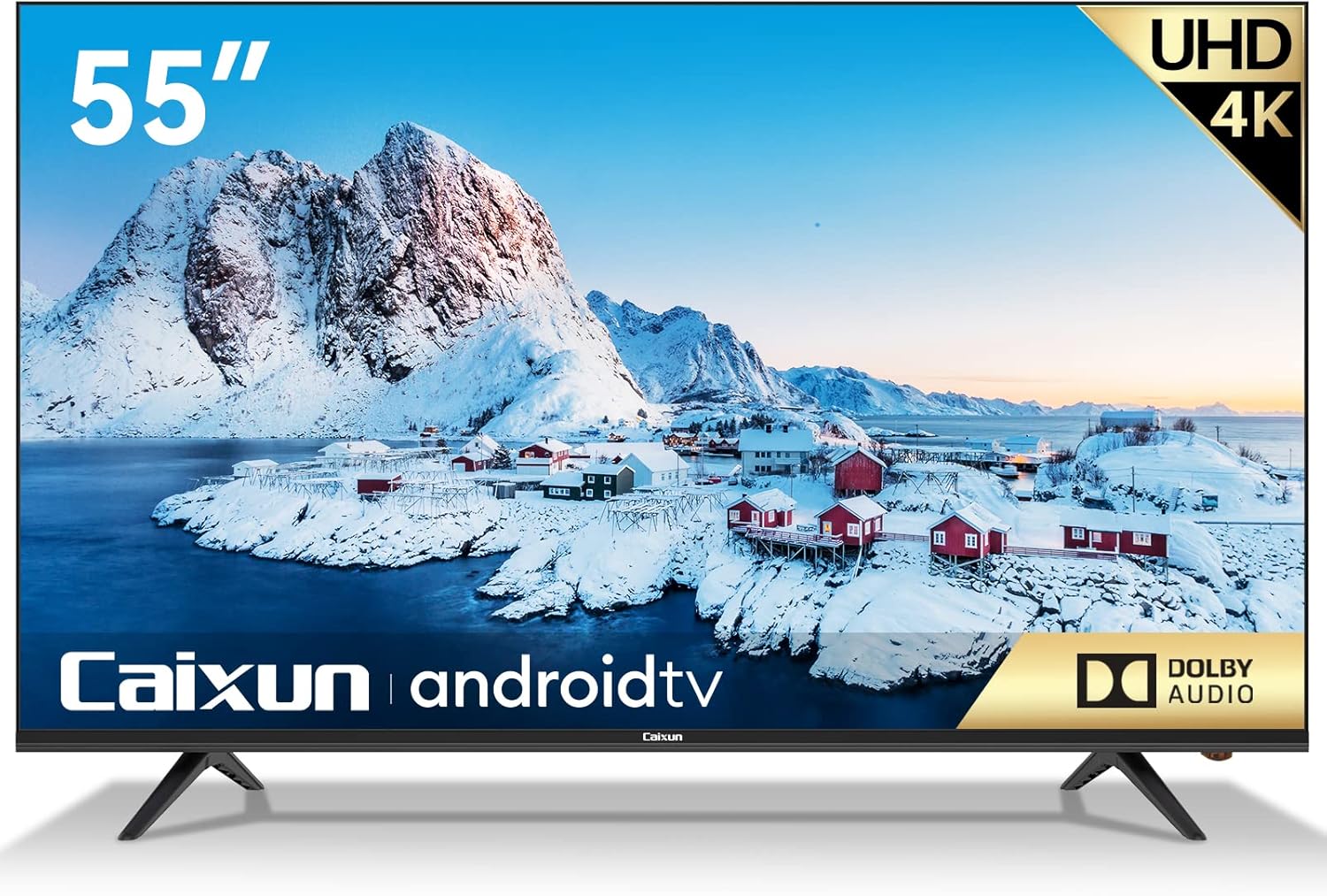 Caixun EC50S1A, 50 inch 4K UHD HDR LED Smart Android TV with Google Assistant (Voice Control), Screen Share, HDMI, USB, Wi-Fi, Bluetooth(2021 Model)