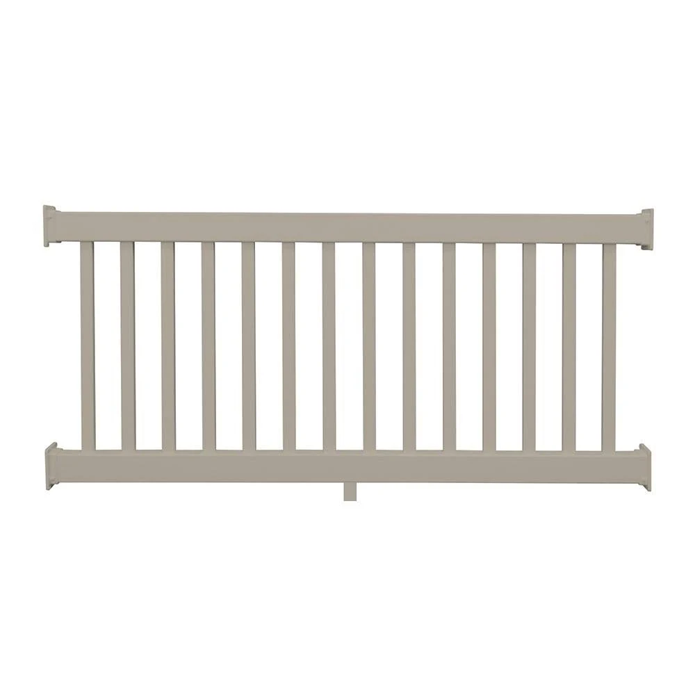 Weatherables Naples 3 ft. H x 8 ft. W Khaki Vinyl Railing Kit