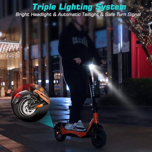 Caroma Electric Scooter Adults, 850W Motor, Max 36 Mph & 30-37 Miles Long Range, 10 Inch Run-Flat Tires, Folding E-Scooter with Dual Motor and Dual Brakes, Smart Control