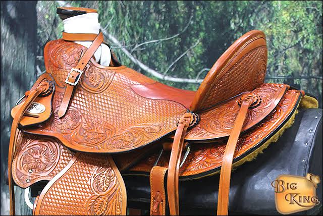 16 in Western Horse Wade Saddle Leather Ranch Roping Beige Hilason
