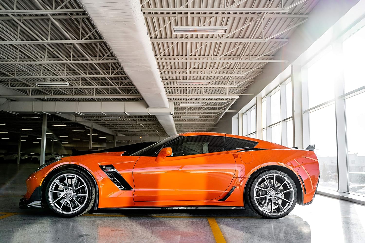 ACS Composite C7 Corvette ZR1, Z06, Grand Sport Rear Quarter Extensions | Painted Carbon Flash Black | 45-4-257