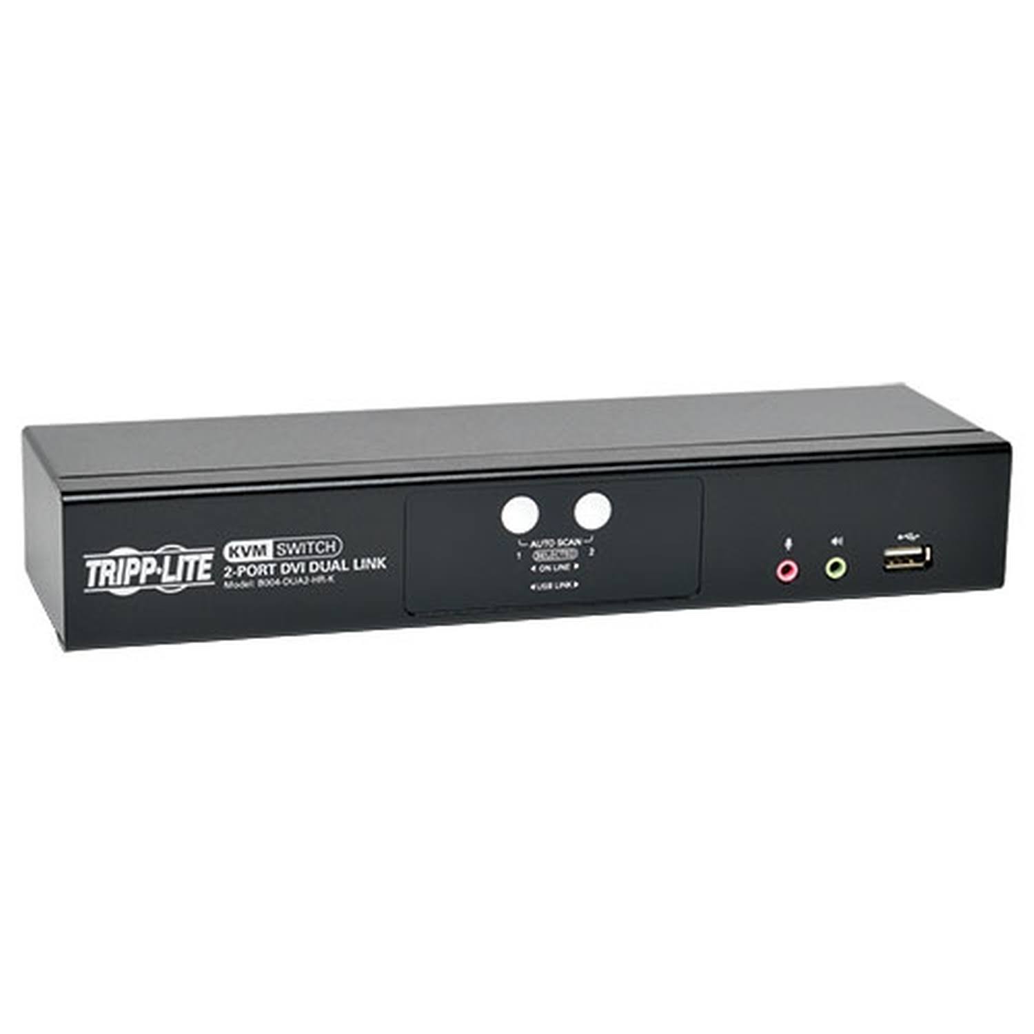 Tripp Lite DVI Dual-Link USB with Audio u0026 Cables KVM Switch - 2 KVM Ports