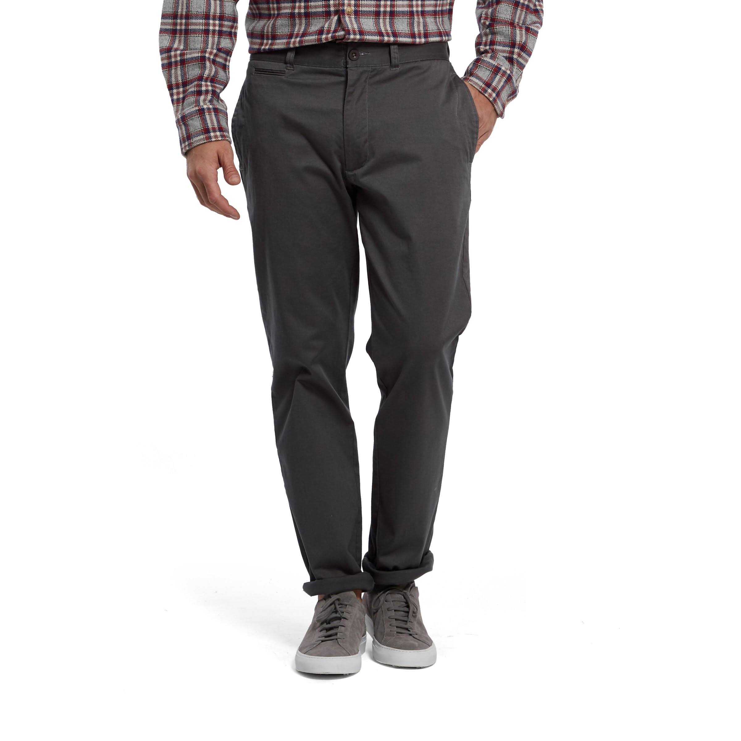 Grayers - Newport Stretch Modern Fit Chino - Dark Gray, Dark Gray / 40W/34