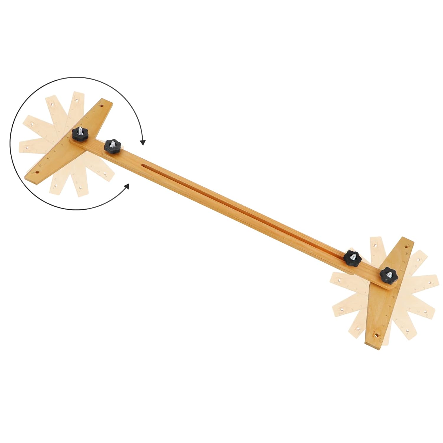 Upgraded Stair Tread Gauge Tool Stair Tread Jig, Adjustable Stair Gauge from 30" to 49.25", 360&deg; Rotating Stair Tread Template Tool with Scale for Risers, Shelf Layouts, Stair Treads and Partitions