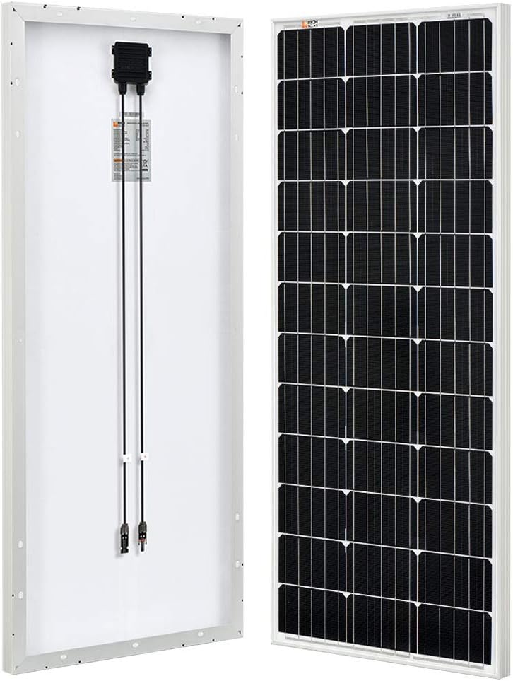 RICH SOLAR 100 Watt 12 Volt Monocrystalline Solar Panel High Efficiency Solar Module Charge Battery for RV Trailer Camper Marine Off Grid