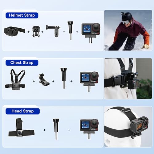 DJI Osmo Action 5 Pro Adventure Combo, with 64GB microSDXC Card - Waterproof Action Camera with 1/1.3" Sensor, 4K/120fps Video, Action Camera 4K Ideal for Sports, Vlog