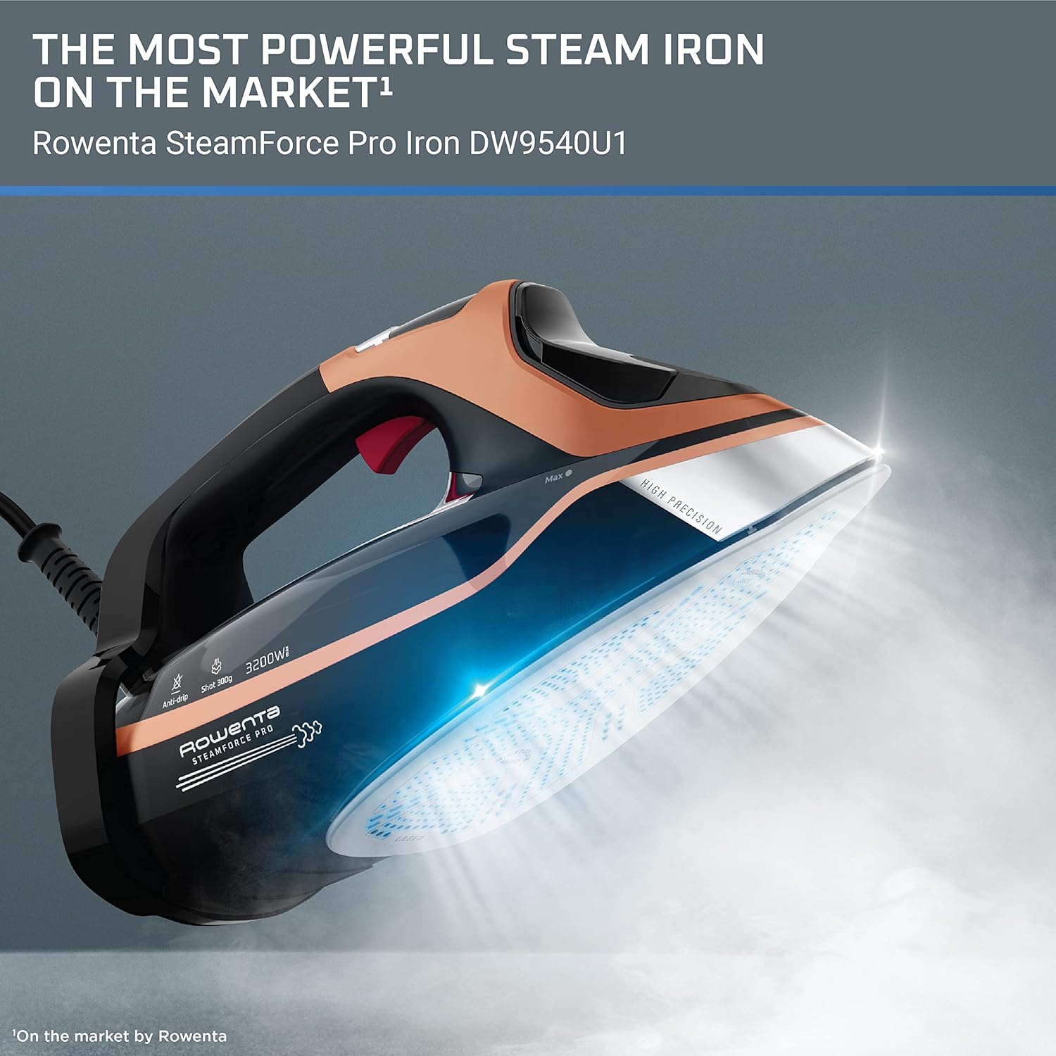 Rowenta Steam Force Pro Stainless Steel Soleplate Steam Iron (DW9540) and Rowenta Pro Master Stainless Steel Soleplate Steam Iron (DW8360)