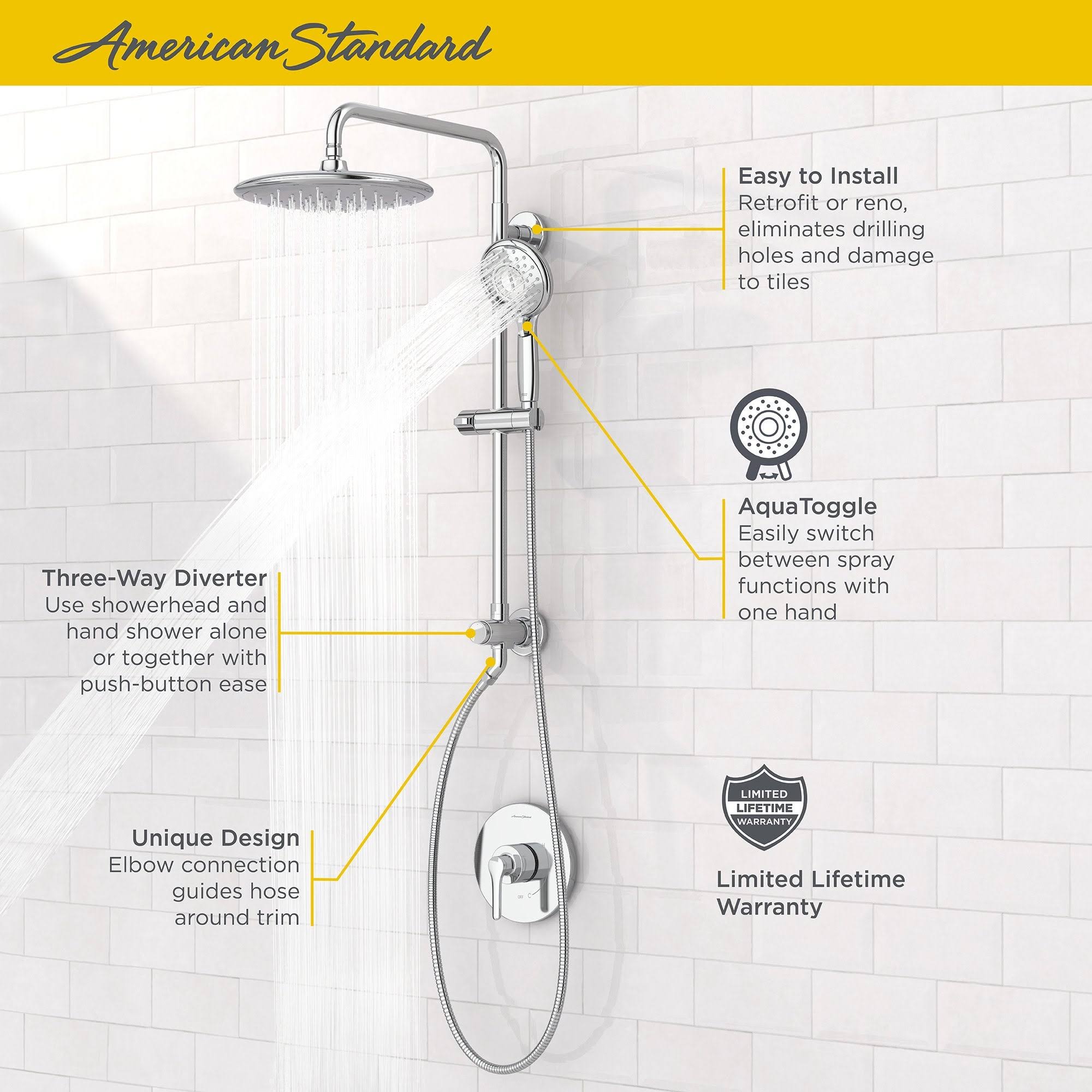 American Standard 9035.804 Spectra Versa Shower System with Shower - Legacy Bronze