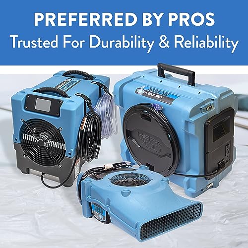 Dri-Eaz 1200 Commercial Dehumidifier with Pump, Industrial, Durable, Compact, Portable, Blue, F203-A, Up to 18 Gallon Water Removal per Day