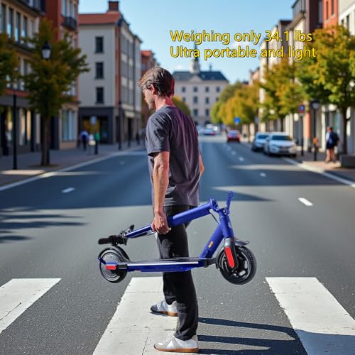 Caroma Electric Scooter, 750/500/350W Motor & 25/20 MPH Speed, Fast Adjustable Electric Scooter for Adults Max 25/20 Miles, Foldable Commuting E-Scooter w. Dual Braking System & Cruise Control