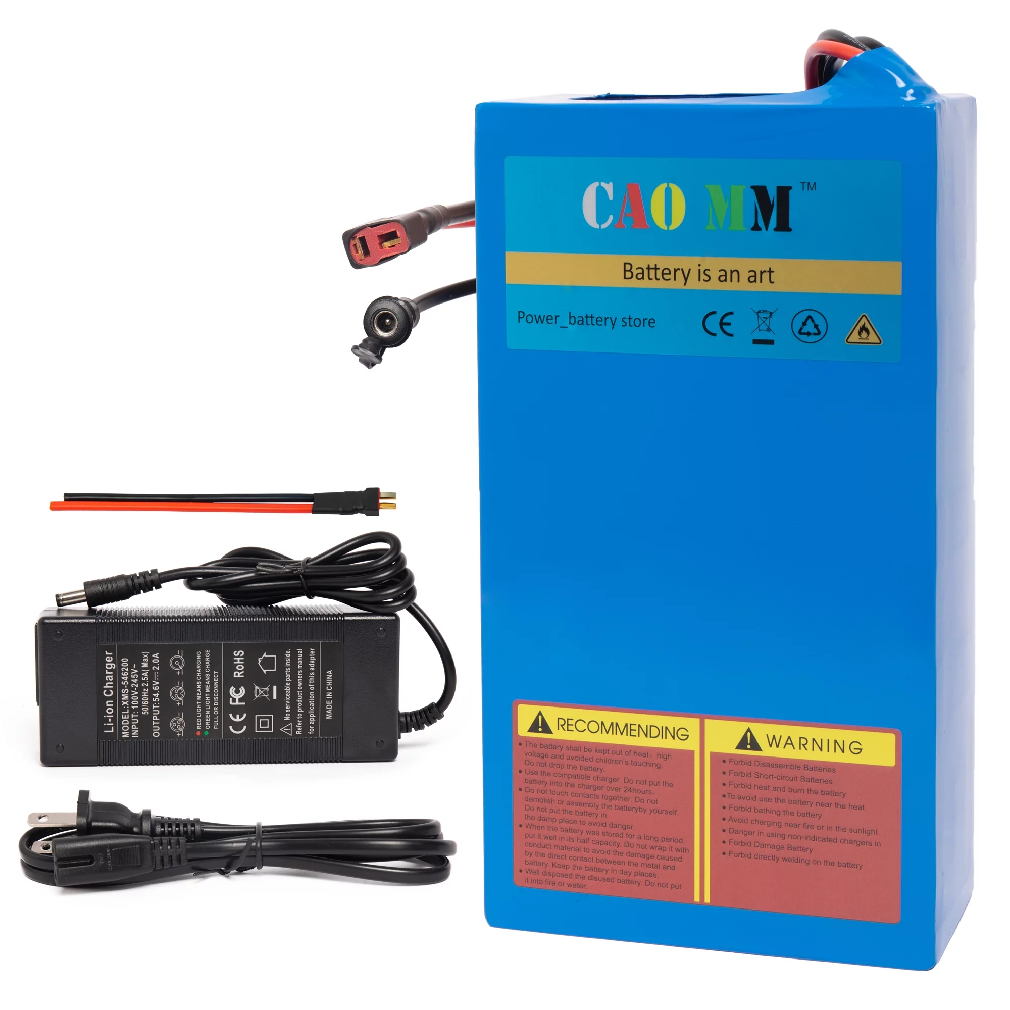 48V 20Ah Lithium Battery with Charger 48V Ebike Battery Bicycle Battery for 1200W Electirc Tricycle