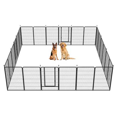 FXW Instant Dog Playpen, Portable Pet Fence for Outdoor, RV Trips, and Camping, 40inch, 16 Panels for Medium and Large Dogs│Patented