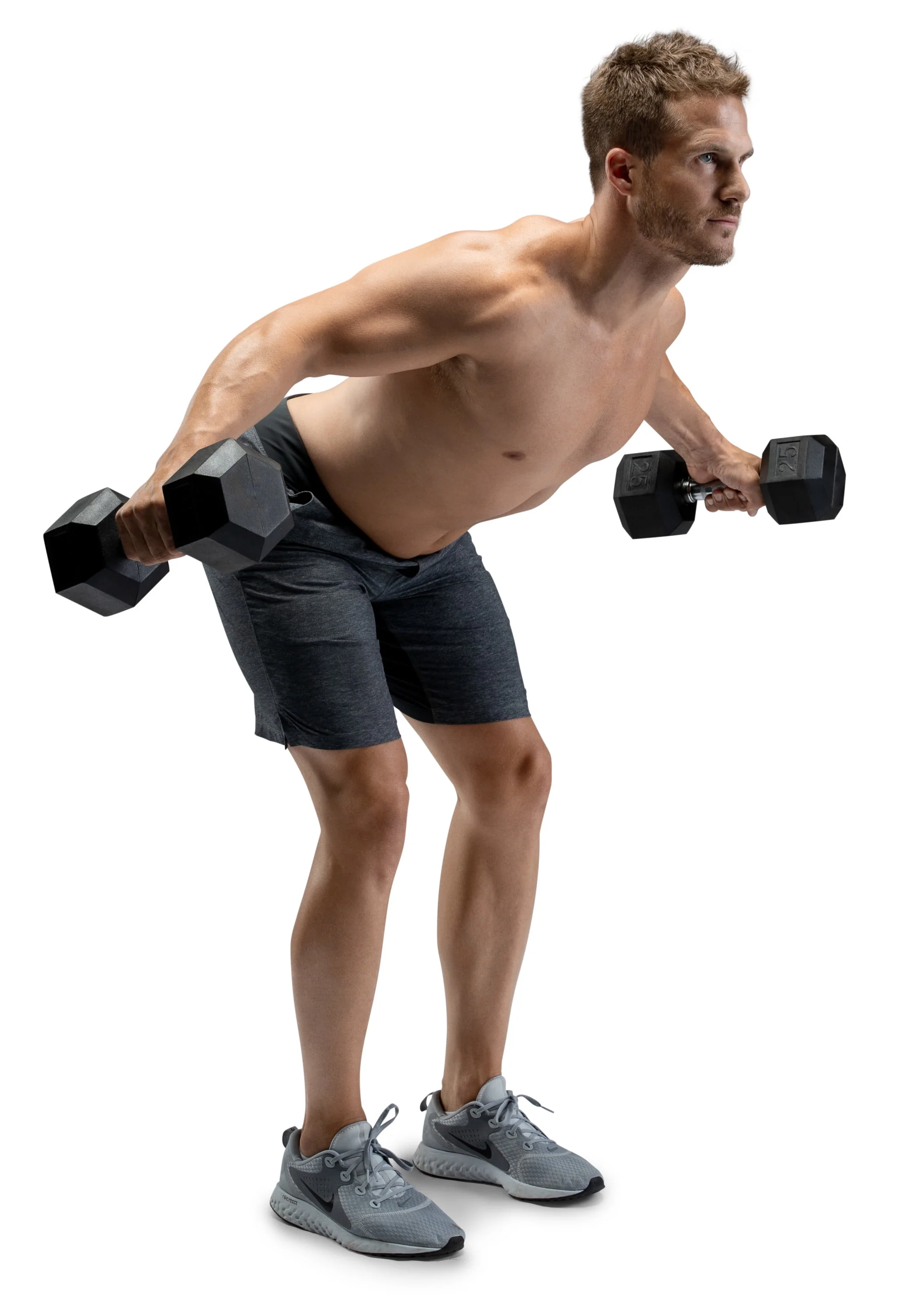 Weider, 25lb Rubber Hex Dumbbell, Single