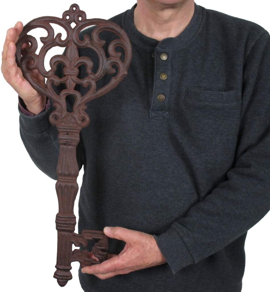 GSM Hugh Over Sized Cast Iron Skeleton Key Wall Decor Pack of 2