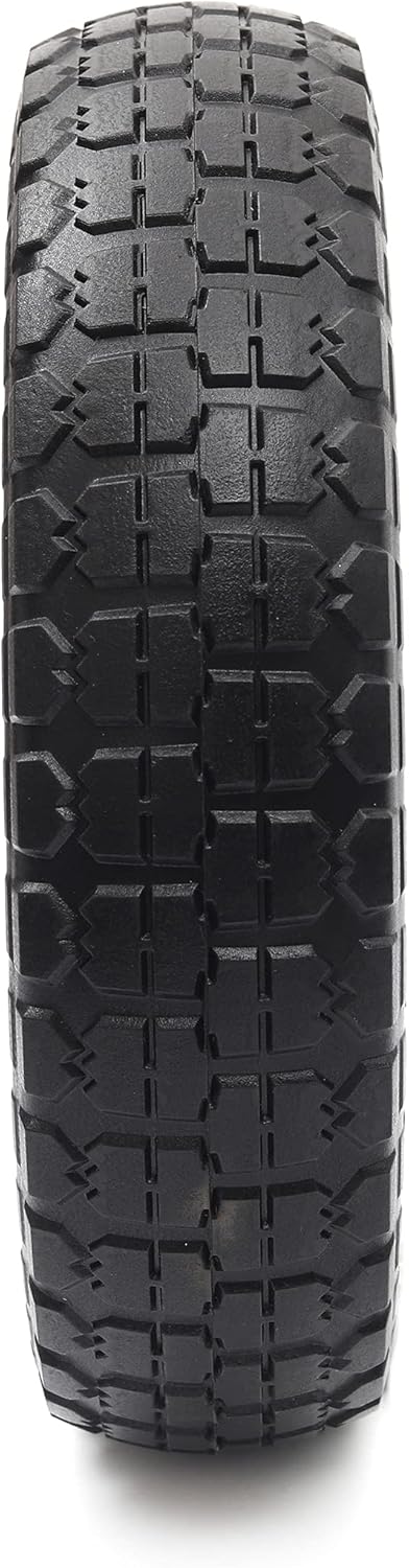 (4-Pack) 13‘’ Tire for Gorilla Cart - Solid Polyurethane Flat-Free Tire and Wheel Assemblies - 3.15” Wide Tires with 5/8 Axle Borehole and 2.1” Hub