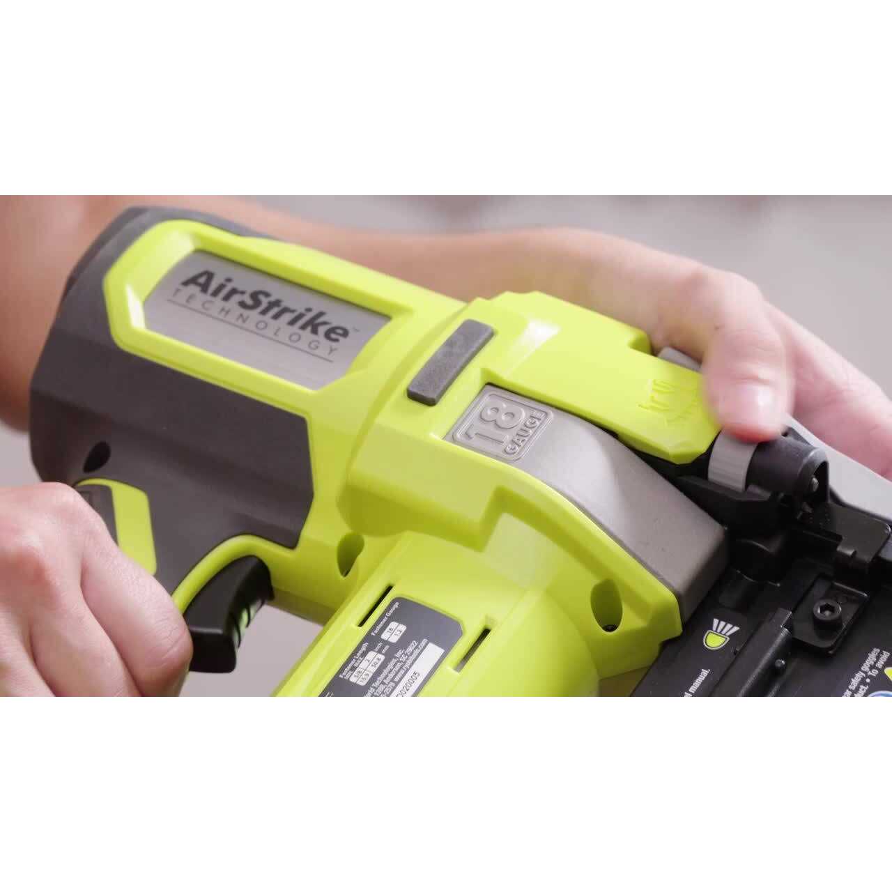 RYOBI ONE+ 18V Cordless 2-Tool Combo Kit with 18-Gauge AirStrike Brad Nailer, 7-1/4 in. Miter Saw, 4.0 Ah Battery, and Charger - Shop Hardware Tools Online Store
