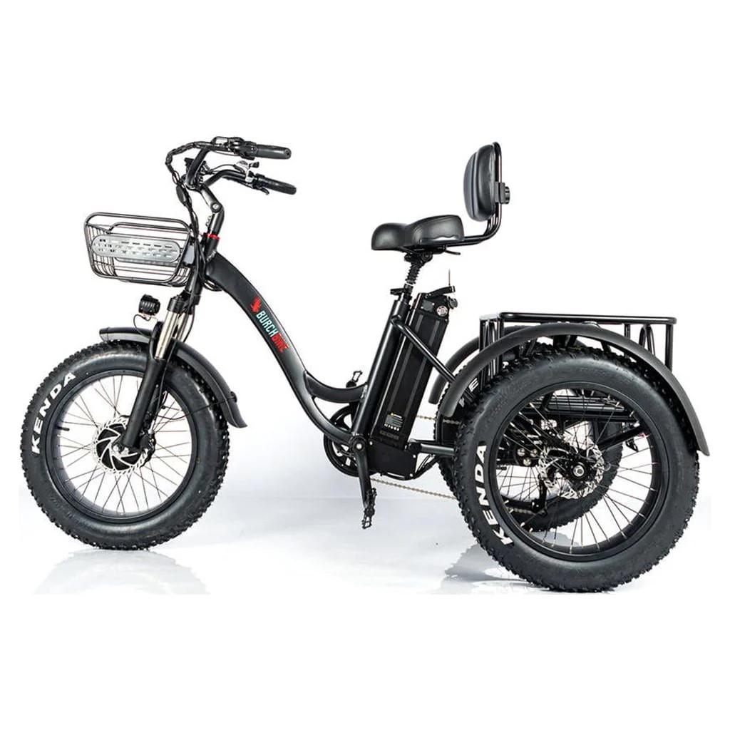 Culver Mobility - Pro Electric Tricycle 24 Inch Fat Tire Electric Trike 3 Wheel 48V 500W Electric Bike Rear Basket Cargo