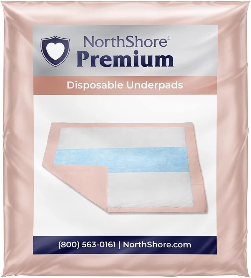 NorthShore Premium, 36 x 36, 40 oz, Green Super-Absorbent Underpads (Chux), Ultra Large, Case/80 (8/10s)