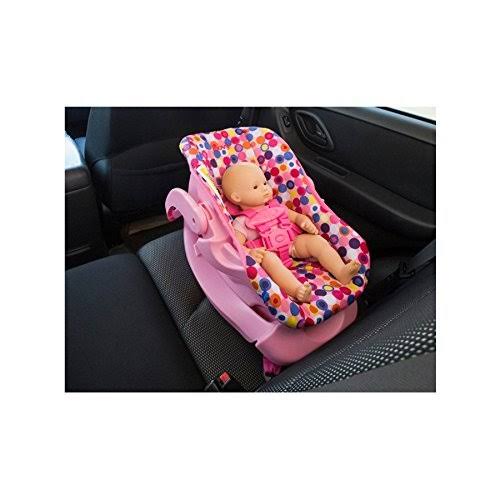 Joovy Doll Toy Car Seat - Pink Dot