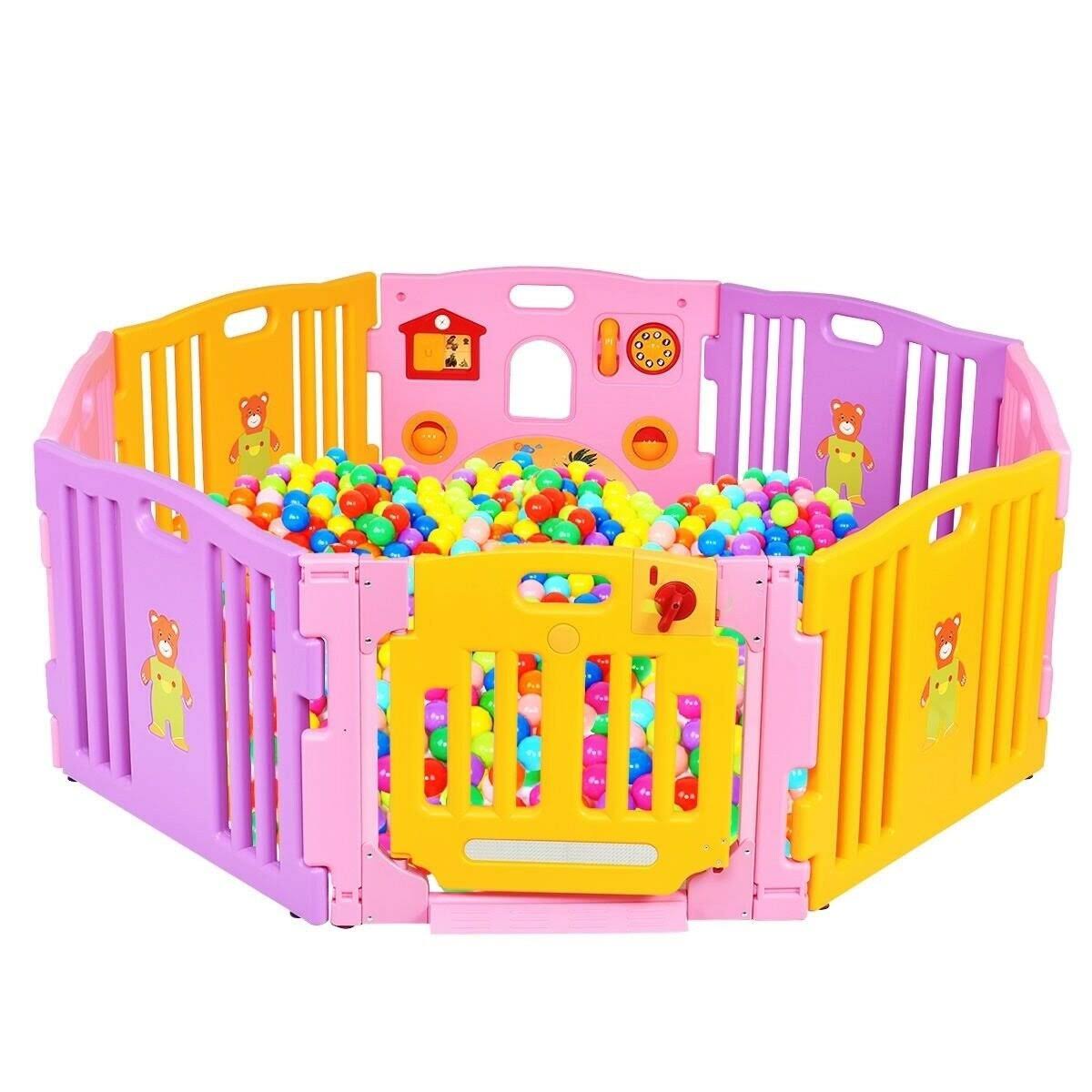 8 Panel Safety Play Center Baby Playpen