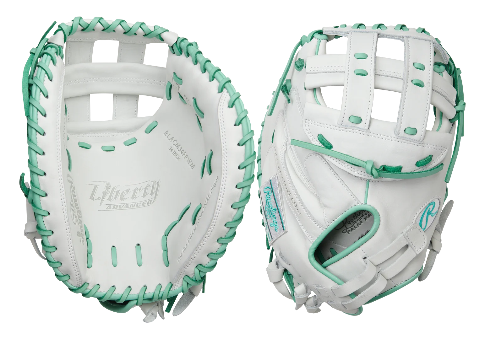 Rawlings 2022 Liberty Advanced Color Sync Series RLACM34FP 34" Fastpitch Catcher's Mitt White | Mint THROWS RIGHT