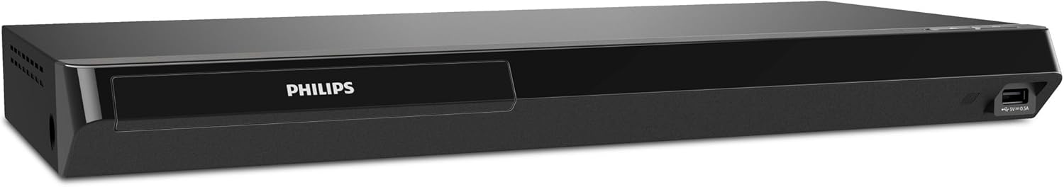 Philips 4K Ultra HD Blu-ray Player with Playback Built-in WiFi, Netflix, YouTube & VUDU