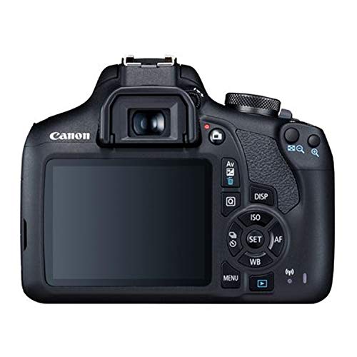 Canon EOS 2000D / Rebel T7 DSLR Camera w/EF-S 18-55mm F/3.5-5.6 Zoom Lens + 64GB Memory, LED Video Light, Case, Gripster Tripod, and More (Essential Bundle) (Renewed)