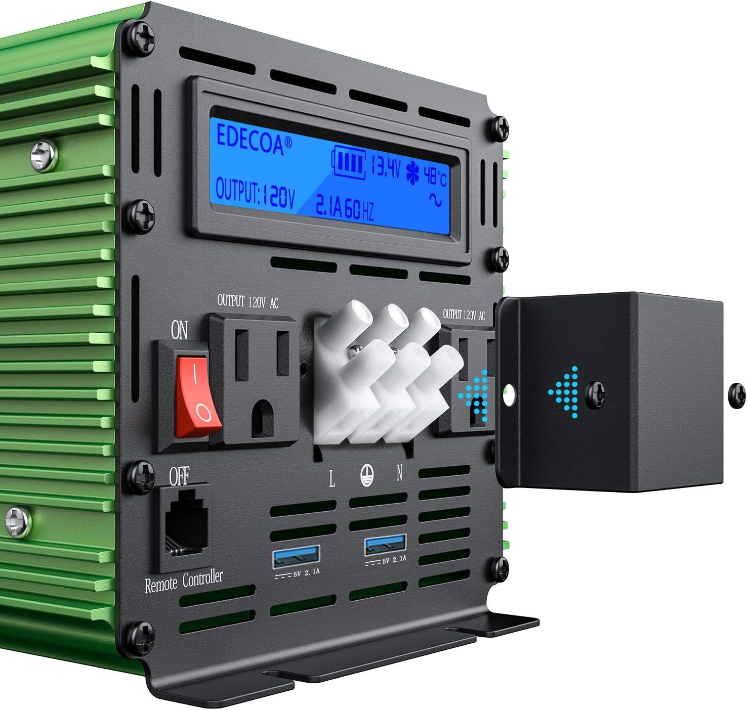 EDECOA 3000 Watt Power Inverter DC 12V to AC 110V 120V for Car Truck RV with LCD Display and Remote Controller
