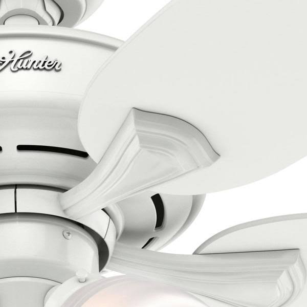 Hunter Channing 52 in. LED Indoor Snow White Ceiling Fan with Light