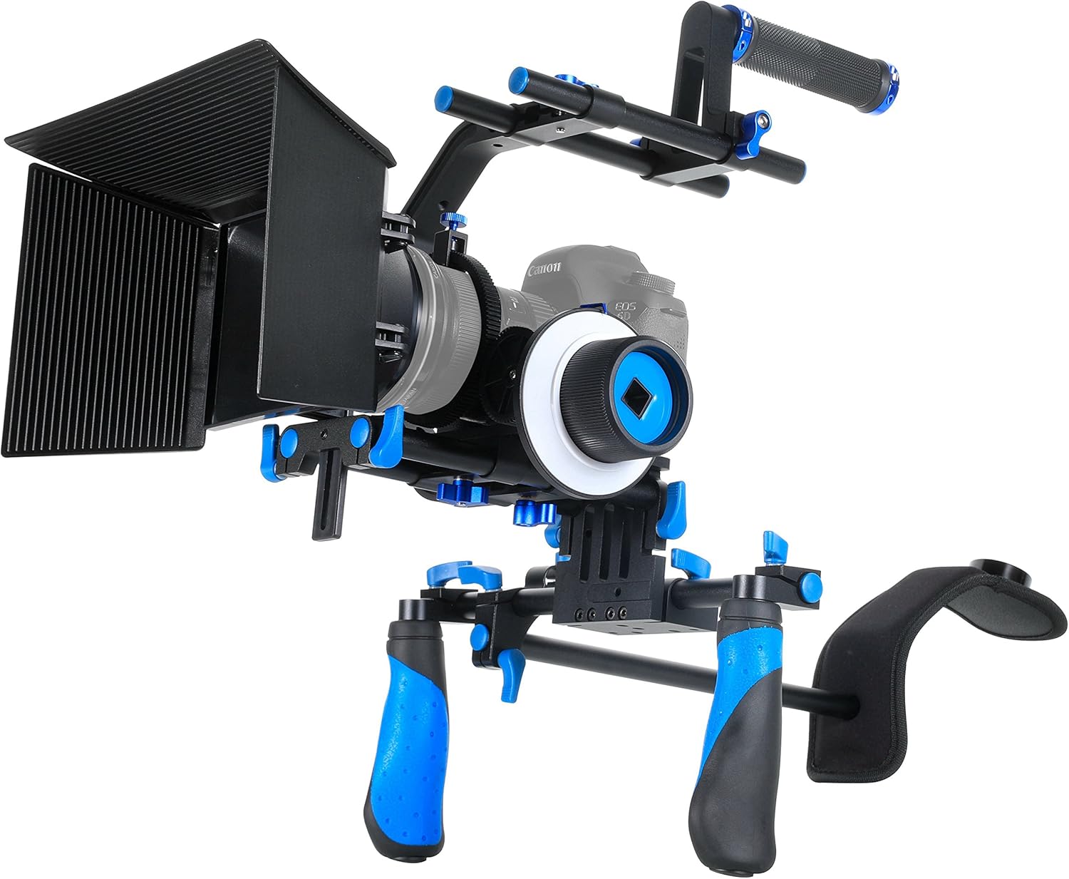 Morros DSLR Rig Movie Kit Shoulder Mount Rig with Follow Focus and Matte Box for All DSLR Cameras and Video Camcorders